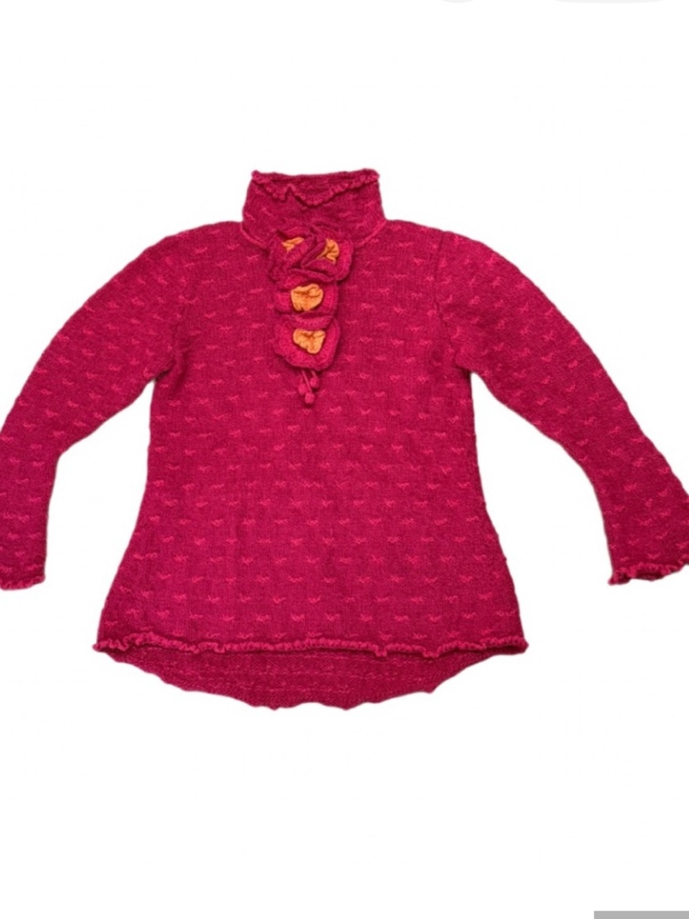 Vintage Y2K Amano
Hand-knit Sweater RARE
Wool Bolovia
Fuchsia s/m spring boho